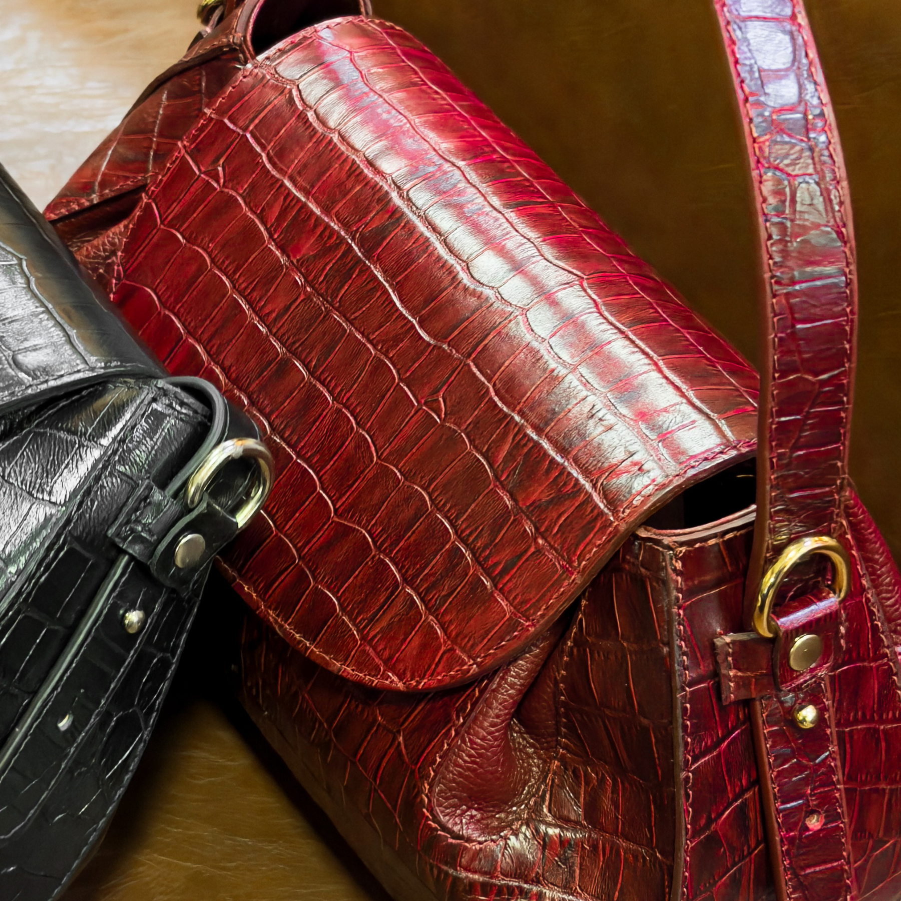 Leather Croco Bag