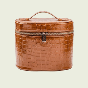 Leather Toiletry Bag Croco