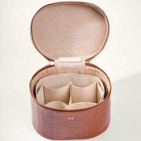 Leather Toiletry Bag Croco
