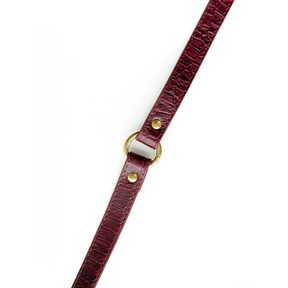 Personalized Leather Collar Croco