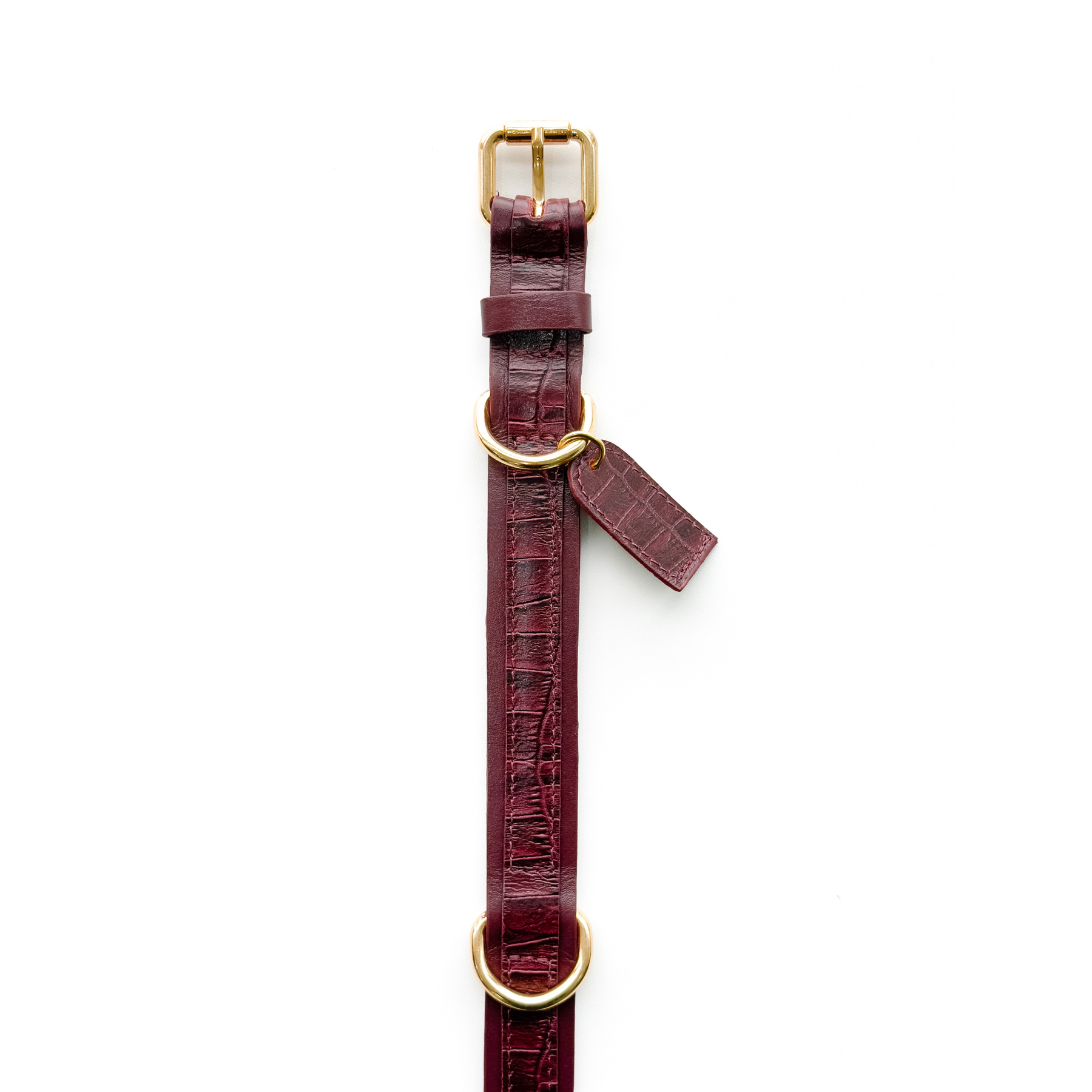 Personalized Leather Collar Croco