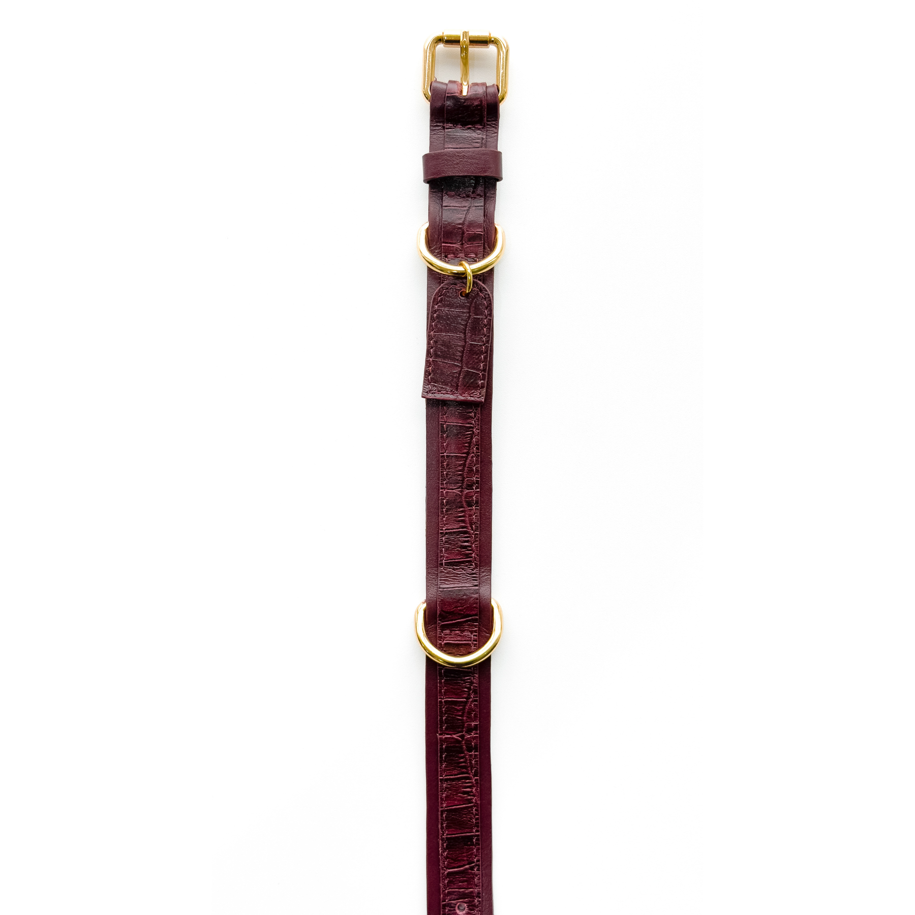 Personalized Leather Collar Croco