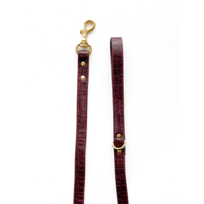 Personalized Leather Collar Croco