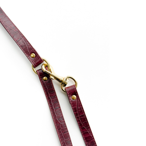 Personalized Leather Collar Croco