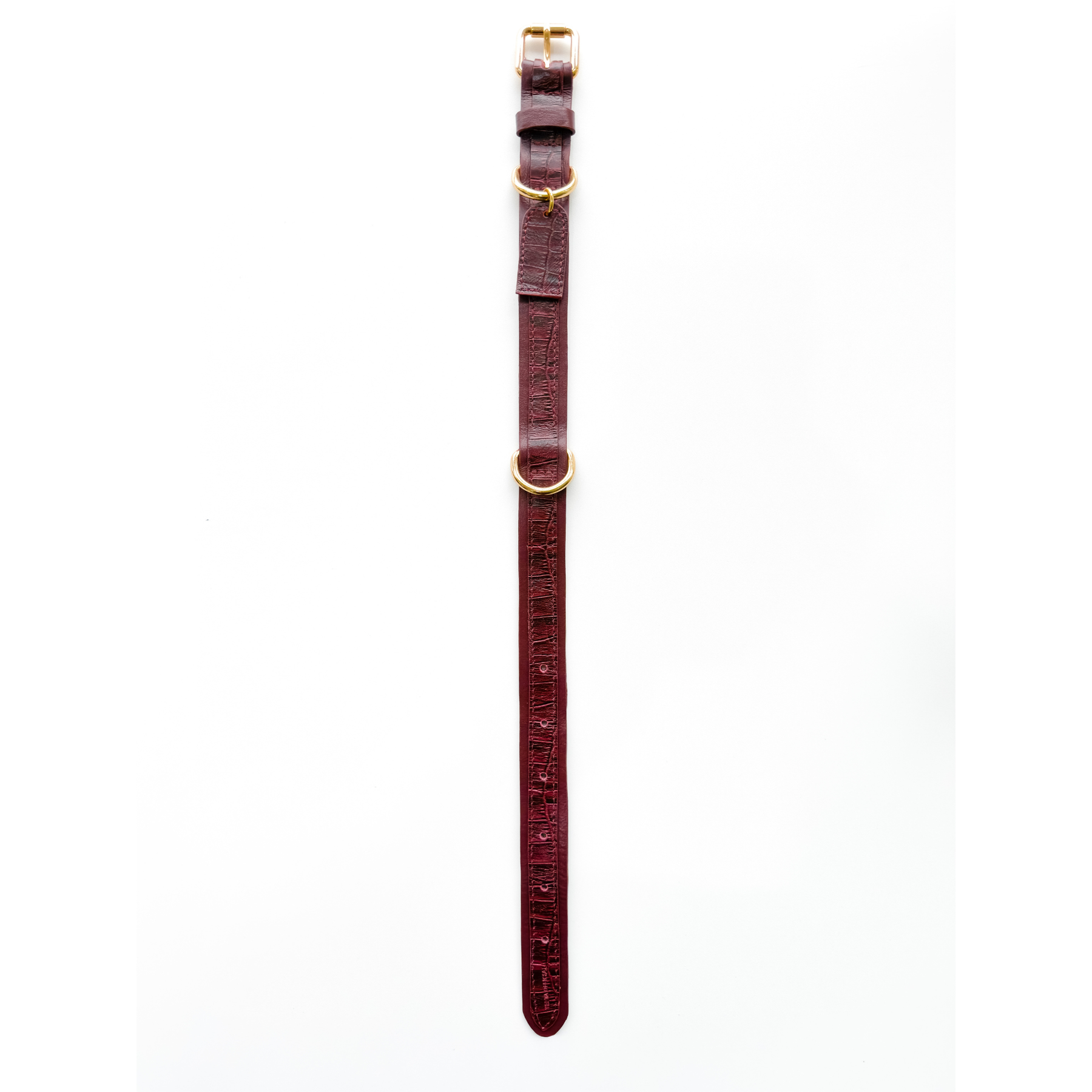 Personalized Leather Collar Croco
