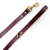 Personalized Leather Collar Croco