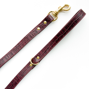 Personalized Leather Collar Croco