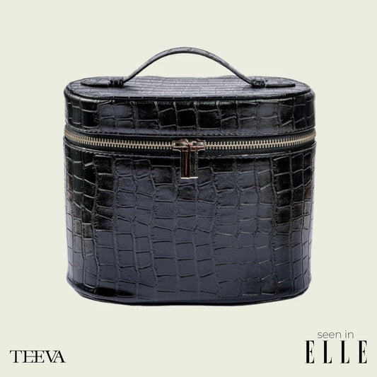 Leather Toiletry Bag Croco