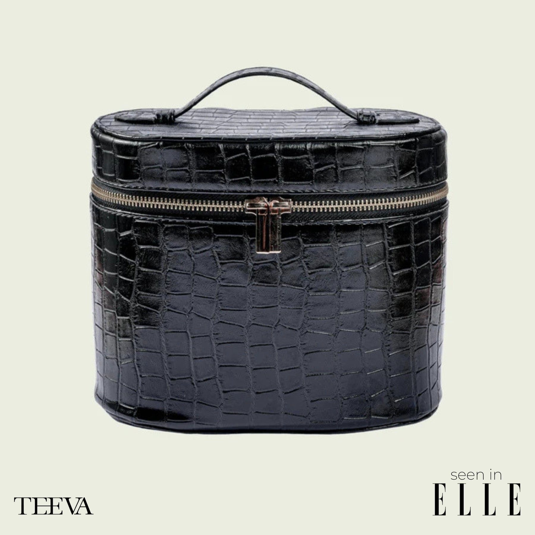 Leather Toiletry Bag Croco